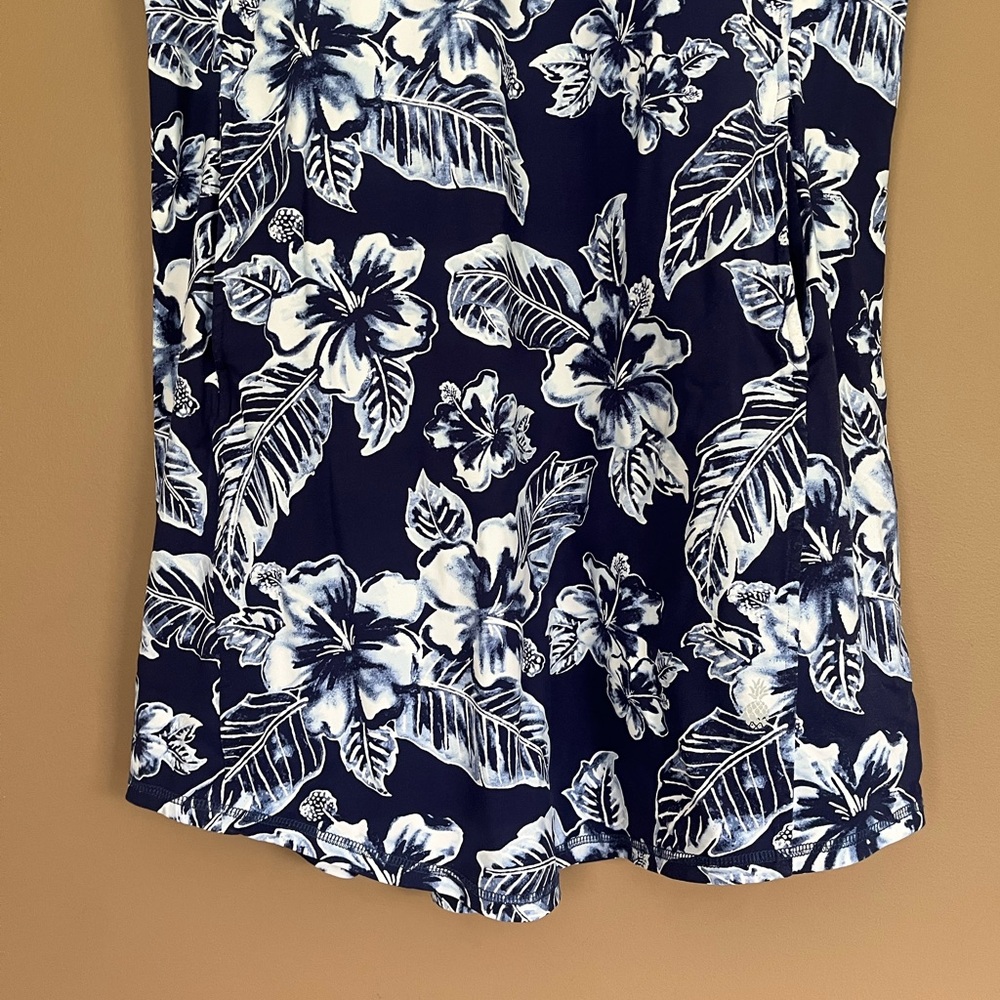 {Tommy Bahama} Aubrey Blossom Bay IslandZone Sleeveless Dress in Blue - Large - Picture 4 of 10